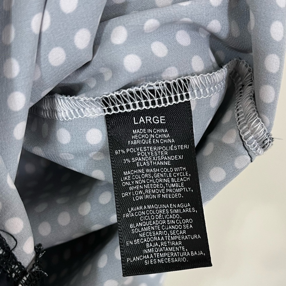 Sam Edelman Black White Multi-size Polka Dot Sleep Shirt - Picture 6 of 7